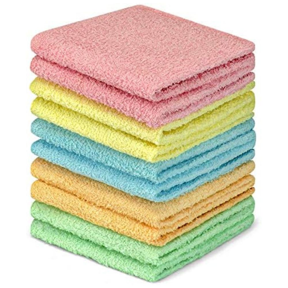 Light Assorted Colors Cotton Washcloth Towel (12×12)